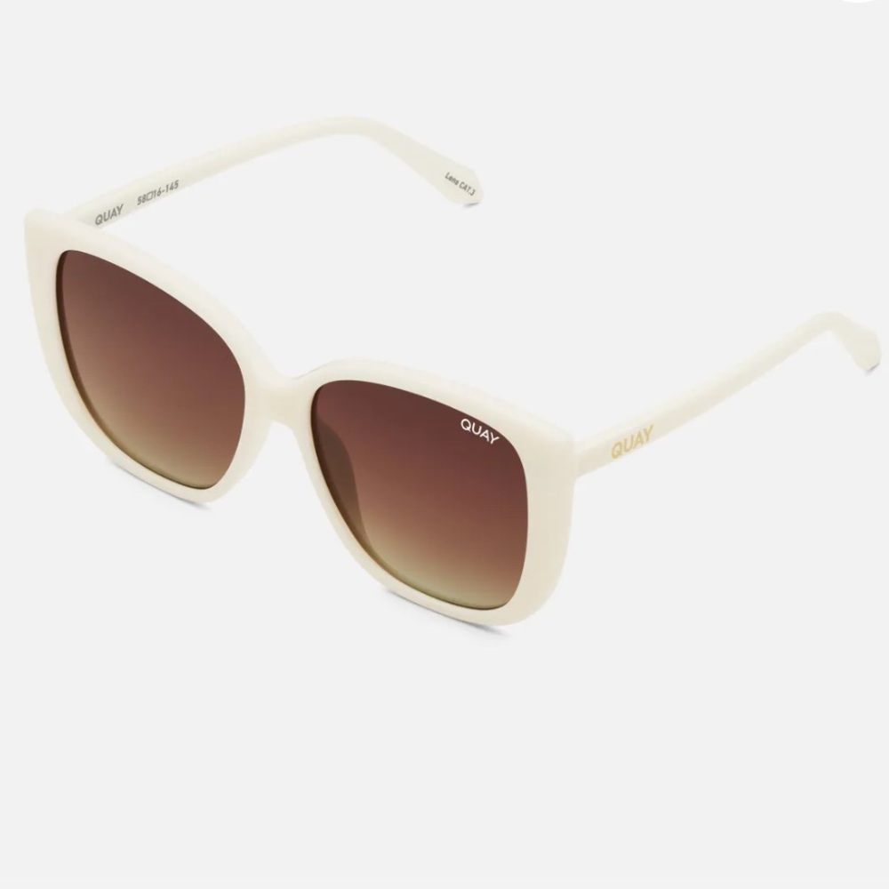 Quay Australia Cream Frame Brown Gradient Lens Sunglasses